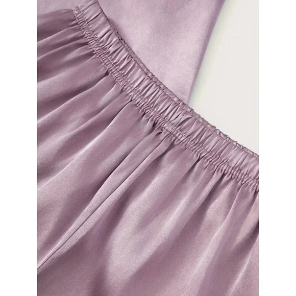 Lavender Satin Pajama Set - Size 12 - Picture 4 of 8